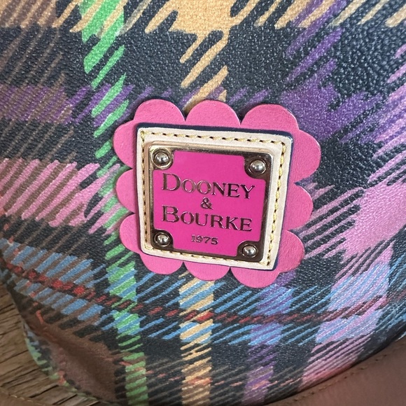 1990’s Dooney & Bourke Rainbow Plaid Bucket Bag - RARE Vintage!! - Picture 3 of 11